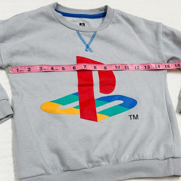 SONY PLAYSTATION Official Merch Grey Pullover Sweatshirt Boy - sz 6 - Picture 6 of 9